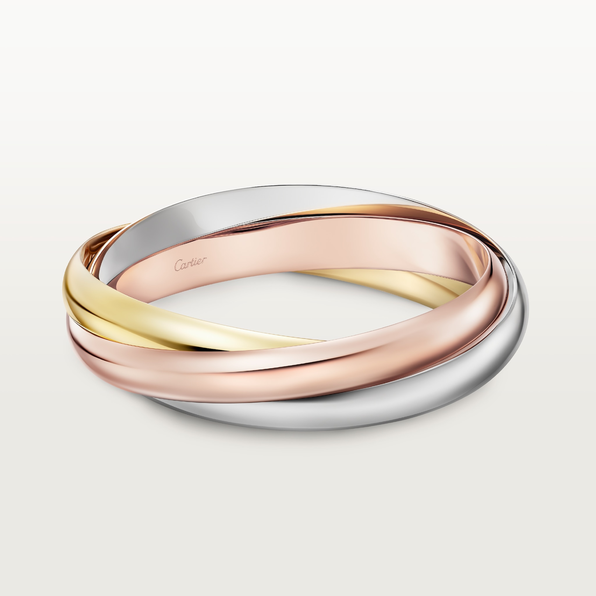 Trinity braceletWhite gold, yellow gold, rose gold