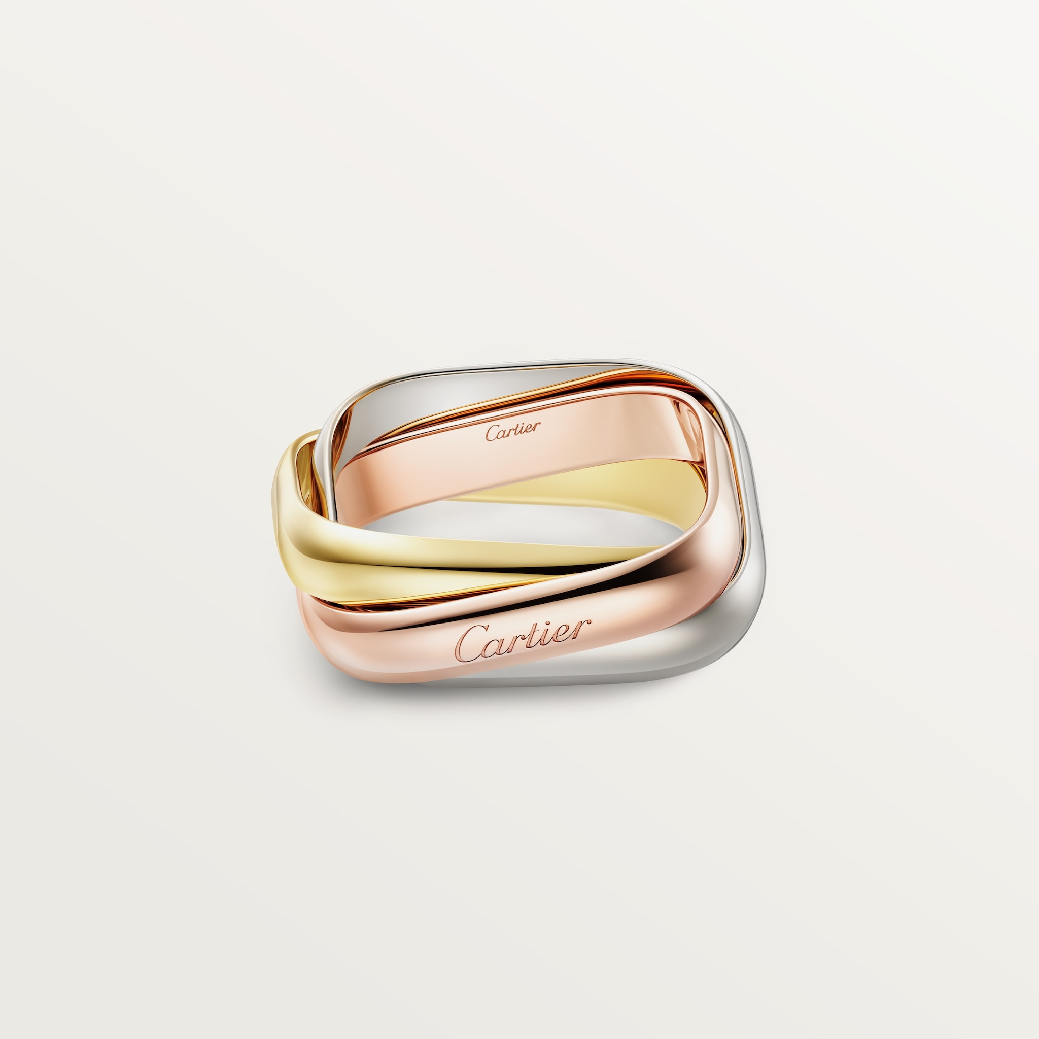 CRB4240600 Trinity cushion ring Medium model White gold yellow gold rose gold Cartier