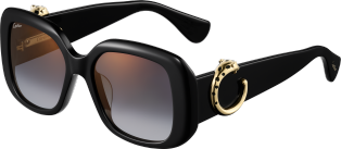 Panthère de Cartier Sunglasses Black composite, grey lenses 