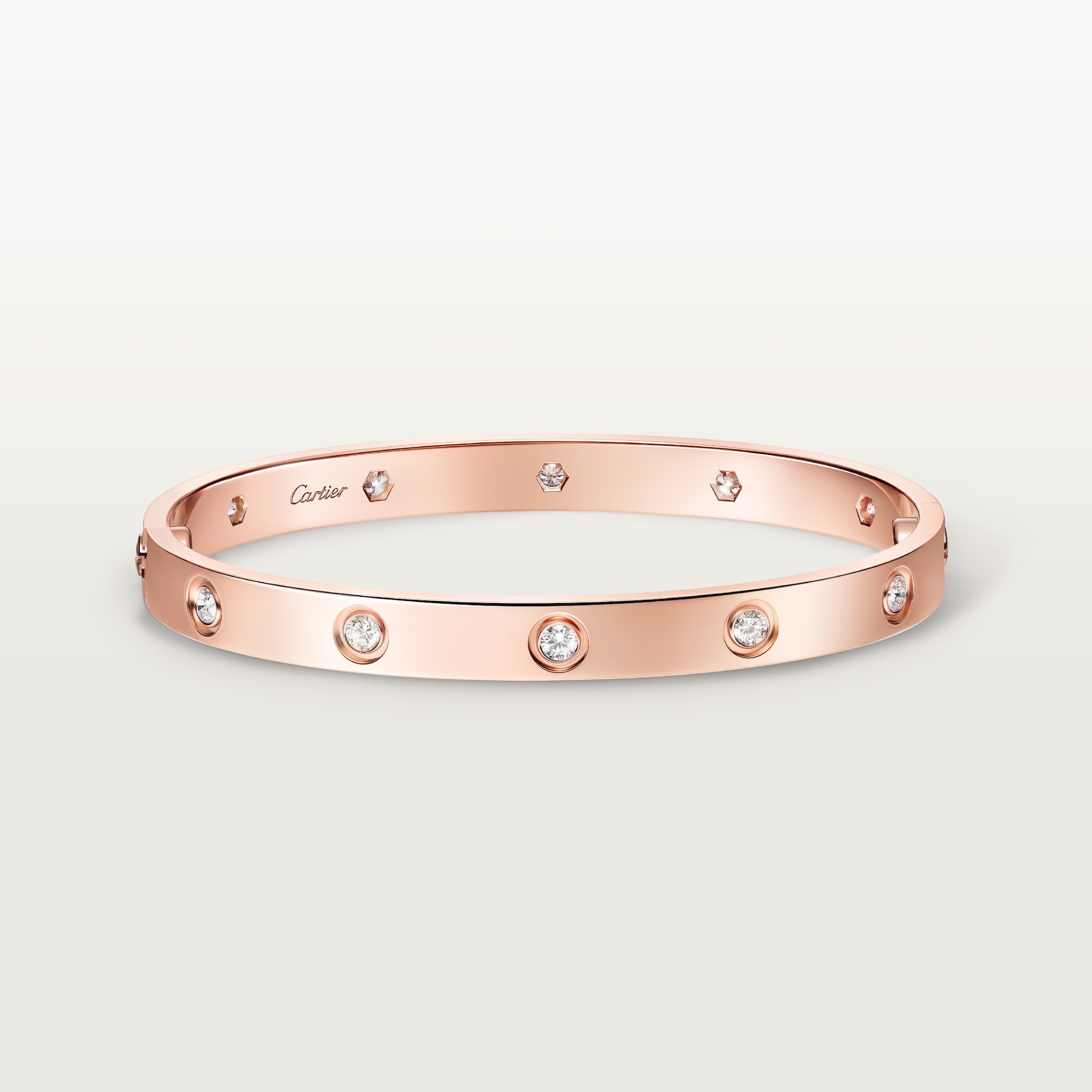 Love bracelet, classic model, 10 diamondsRose gold, diamonds