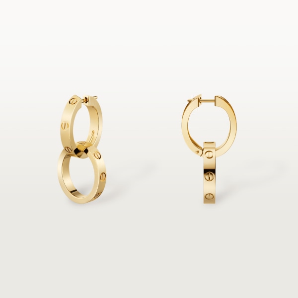 Love earrings Yellow gold