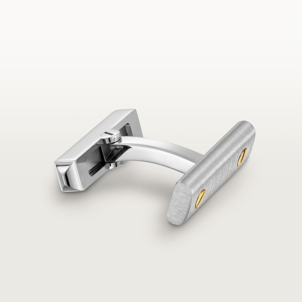 Santos de Cartier cufflinks Yellow gold, sterling silver, palladium finish