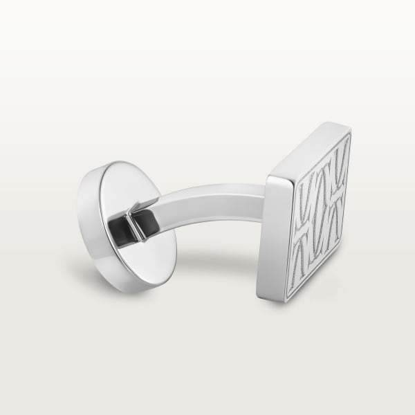 Double C de Cartier cufflinks Sterling silver, palladium finish.