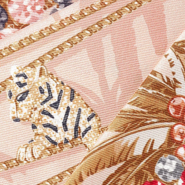 Bandeau, Jewellery Palm Trees Light pink silk twill
