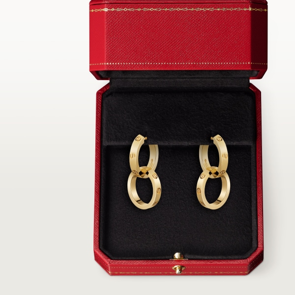 Love earrings Yellow gold