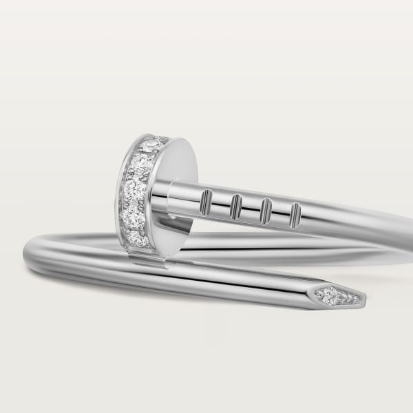Juste un Clou ring, small model, diamonds White gold, diamonds