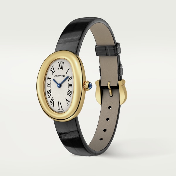 Baignoire watch Small model, quartz movement, yellow gold