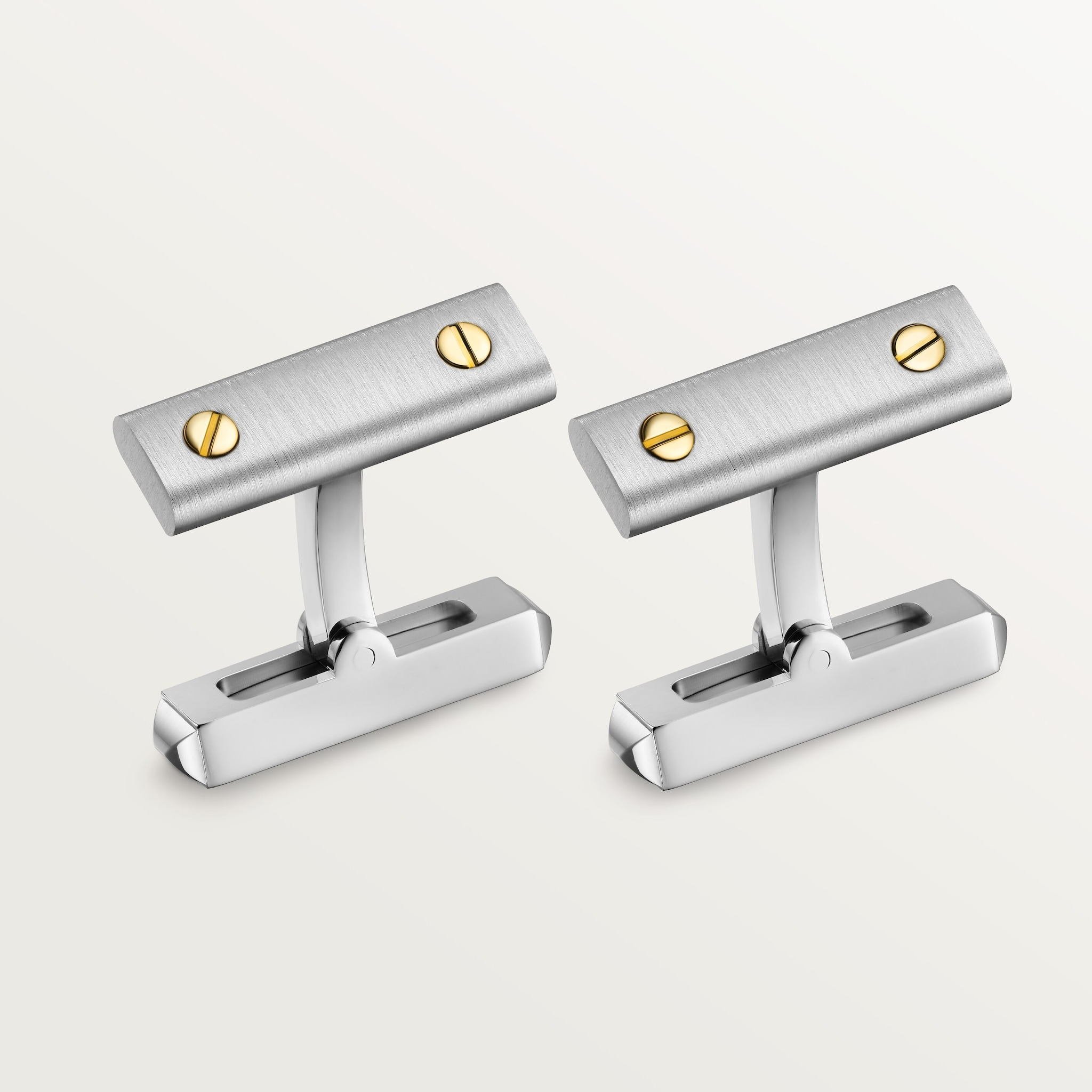 Santos de Cartier cufflinksYellow gold, sterling silver, palladium finish