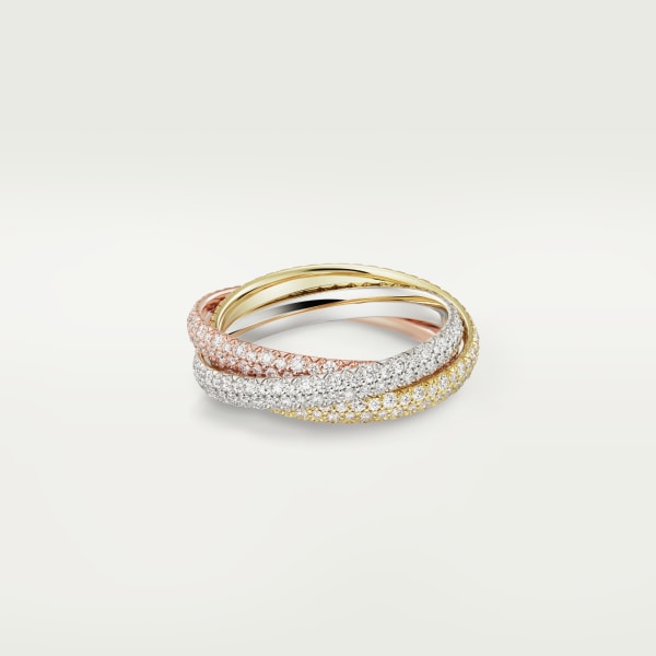 Cartier ring tri color sale
