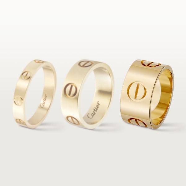 Love ring, large model Yellow gold
