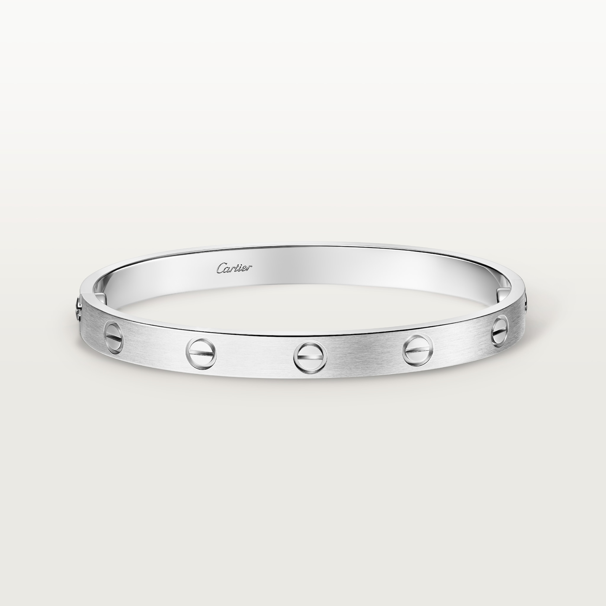 CRB6077117 Brushed LOVE bracelet White gold brushed finish Cartier