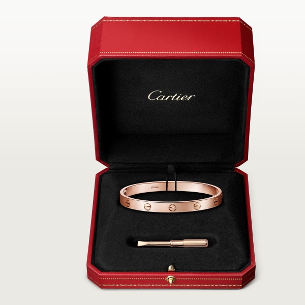 Love bracelet, classic model, one screw closure Rose gold