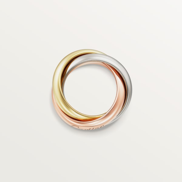 Trinity ring, extra-large model White gold, yellow gold, rose gold