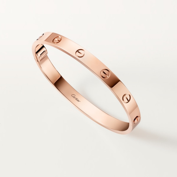 Love bracelet, classic model, one screw closure Rose gold