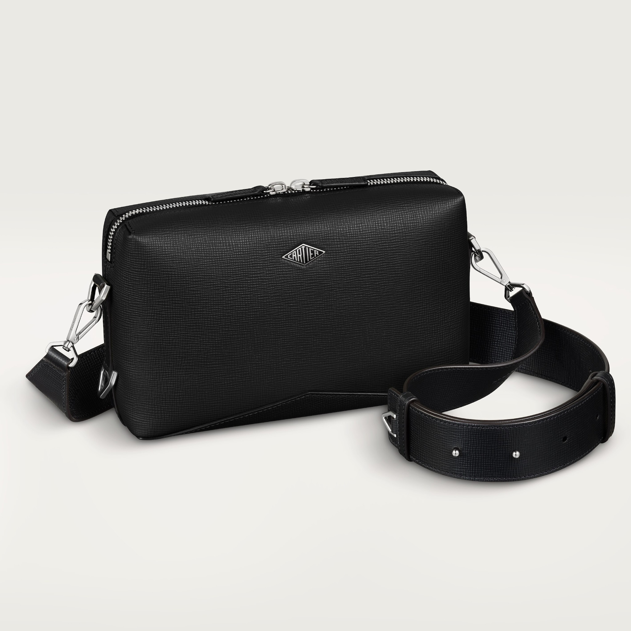 Long strap black bag Cartier Losange
