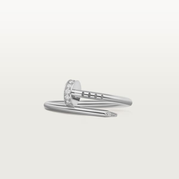 Juste un Clou ring, small model, diamonds White gold, diamonds
