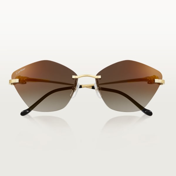 Panthère de Cartier sunglasses Smooth golden-finish metal, graduated brown lenses