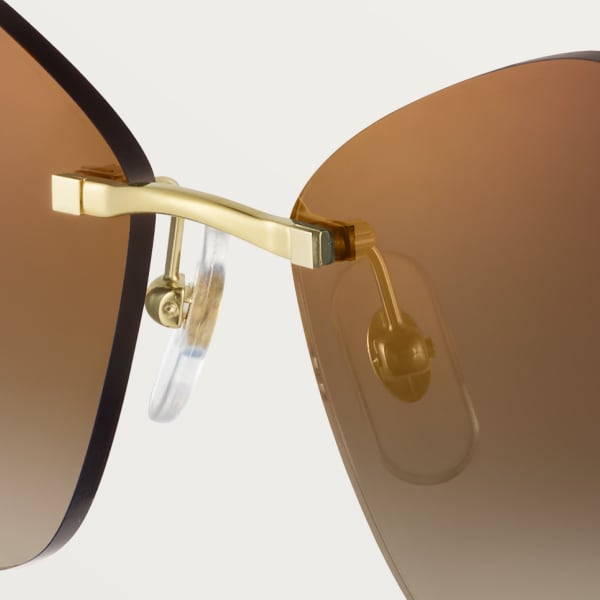 Panthère de Cartier sunglasses Smooth golden-finish metal, graduated brown lenses